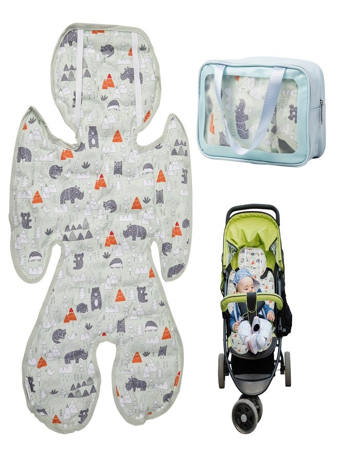 Gresource Car Seat Gel Baby Cooling Pad, Double Sided and Fordable Breathable Ice Seat Liner Cooler Mat Cushion for Stroller, Baby Chair, Child Safety Car Seat, Cribs and Bassinets (Forest) - Image 1